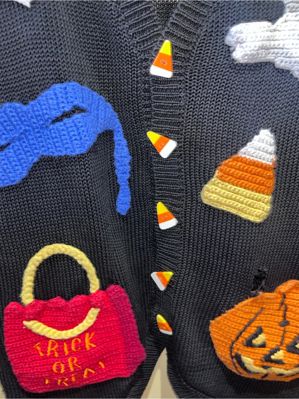 Vintage Eagle's Eye Halloween Knit Sweater Vest Black Sz Large Needs Repair - Picture 7 of 9